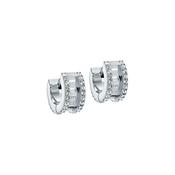 ted baker rosie: crystal roll huggie earrings silver tone clear crystal