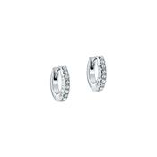ted baker hettie: crystal hoop earrings (10mm)  silver tone clear crystal