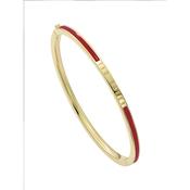ted baker roley: classic colour enamel slim gold tone bangle bracelet image