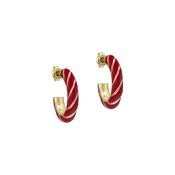 ted baker trinna: twist enamel gold tone hoop earrings image