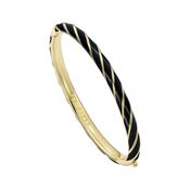 ted baker trinity: twist enamel hinged gold tone bangle bracelet image
