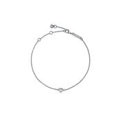 ted baker halle: mini crystal heart adjustable bracelet  silver tone clear crystal image
