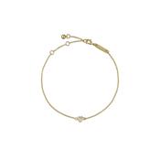 ted baker halle: mini crystal heart adjustable bracelet gold tone clear crystal image