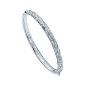 ted baker torvi: crystal twist hinged silver tone bangle bracelet image