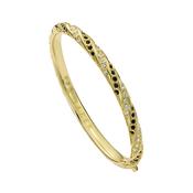 ted baker torvi: crystal twist hinged gold tone bangle bracelet image