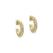 ted baker toni: crystal twist gold tone hoop earrings image