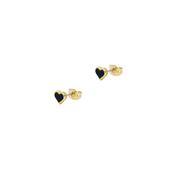 ted baker hailey: enamel heart gold tone stud earrings image
