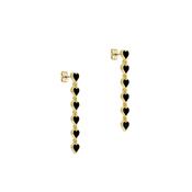 ted baker hartley: enamel heart gold tone drop earrings image