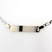 silver identity bracelet  adjustable 15 - 16 cm� image