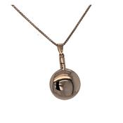 silver circle keepsake pendant with 2.6mm srew on top image
