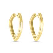 Gold Angular Hoop Earrings image