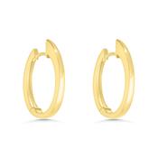 Gold Oval Hoop Earrings image