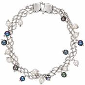 14ct White Gold Cultured Pearl Bracelet image