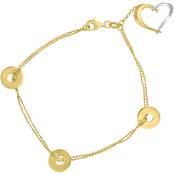 14ct Yellow Gold Open Heart Bracelet image