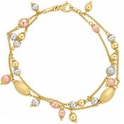 14ct Yellow, White &amp; Rose Gold Bracelet image