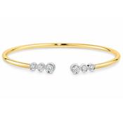 18ct Gold Bezel Set Diamond Bangle image