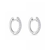 18ct White Gold 0.15ct Diamond Hoop Earrings image