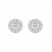 18ct White Gold Diamond Cluster Earrings image