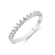 18ct White Gold Diamond Crown Ring image