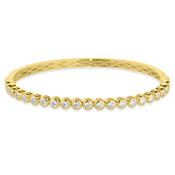 Gold Bezel CZ Bangle image
