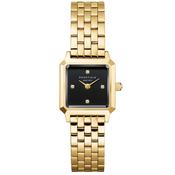 Rosefield Boxelle Black Crystals Watch