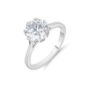 18ct White Gold Eight Claw Round Brilliant Cut Solitaire Ring