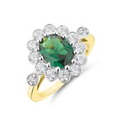 9ct Gold CZ Halo Ring