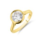 9ct Gold 2.07ct Bezel Solitaire Ring
