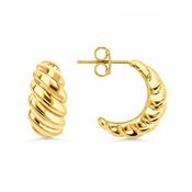 9ct Gold Croissant Hoop Earrings image
