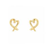 9ct Gold Heart Stud Earrings image