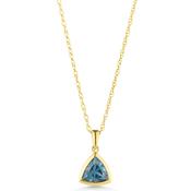 9ct Gold London Blue Topaz Pendant
