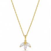 9ct Gold Marquise Trio CZ Pendant