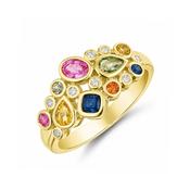 9ct Gold Multi Sapphire Ring image