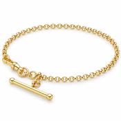 9ct Gold T Bar Belcher Link Bracelet image