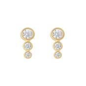 9ct Gold Graduated Stud Earrings image