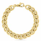 9ct Heavyweight Yellow Gold Fancy Link Bracelet image
