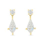 9ct Kite Cut Diamond Duo Drops