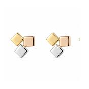 9ct Three Tone Stud Earrings image