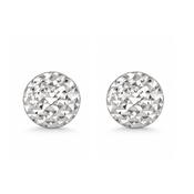 9ct White Gold Diamond Cut Studs