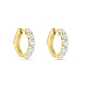 9ct Yellow Gold 2ct Diamond Hoops image