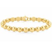 9ct Yellow Gold Bead Link Bracelet image
