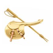 9ct Yellow &amp; Rose Gold Saddle Brooch image