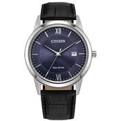 Gent's Citizen Black Strap Blue Dial Watch image