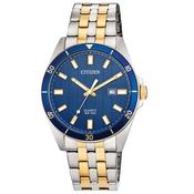 Gent's Citizen Quartz Blue Dial Stainless Steel Watch image