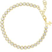 Bezel Set Gold Tennis Bracelet image