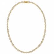 Gold Bezel Set Tennis Necklace image