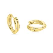Gold Duo Diamond Hoops