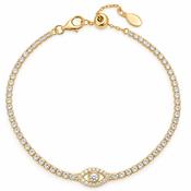 Gold Evil Eye Tennis Bracelet image