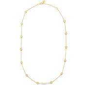 Gold Luna CZ Necklace
