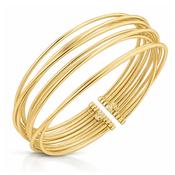 Gold Multi Strand Cuff Bangle image
